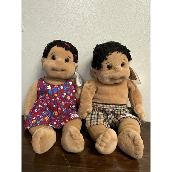 TY Beanie Kids “ Rascal” and "Cutie" Soft Girl Doll With Tags African American - Picture 2 of 8